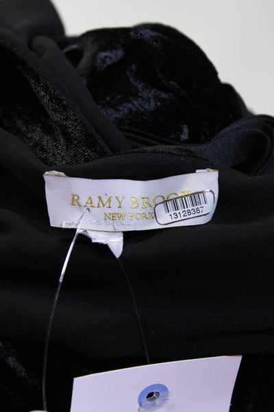 Ramy Brook Womens Black Velvet Paige Dress Size 12 13128387