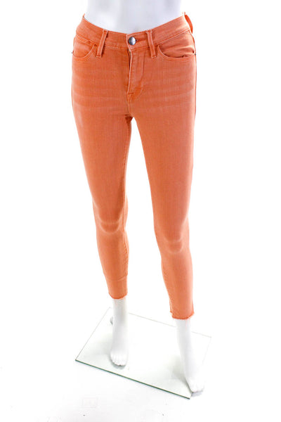 Frame Womens Le High Skinny Denim Pants High Waist Jeans Orange Size 25