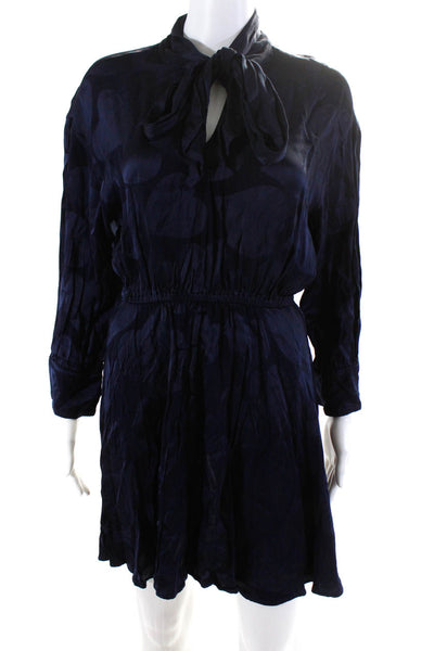 Tara Jarmon Womens Blue Navy Printed Renee Dress Size 12 13029308
