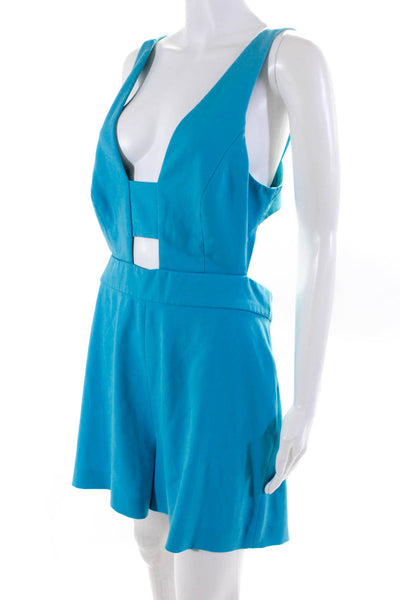Jay Godfrey Womens Blue Turquoise Jenna Romper Size 6 12903627