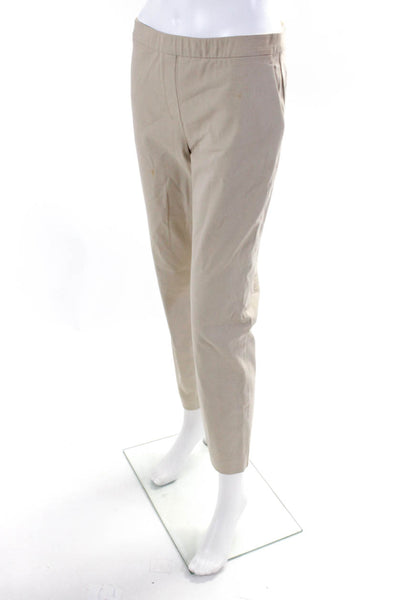 Theory Women's Skinny Ankle Flat Front Casual Pants Beige Size 4