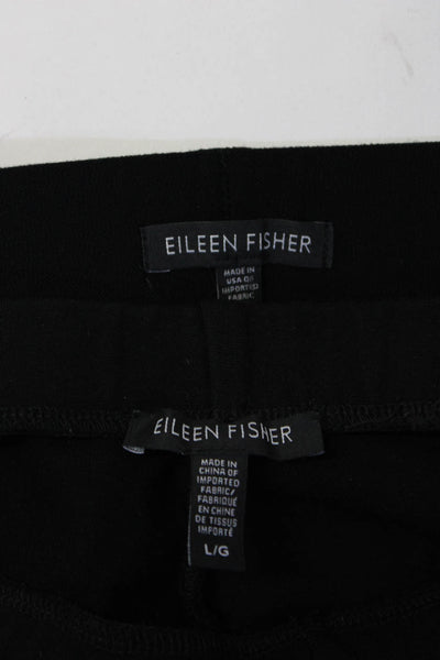 Eileen Fisher Women's Ankle Leggings Wide Leg Pants Black Size M L Lot 2