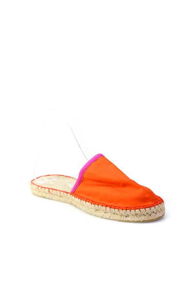 Jerome Gruet Women's Round Toe Slip On Espadrilles Orange Size 9