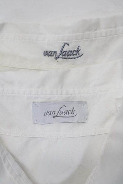 Van Laack Women's Collar Long Sleeves Button Down Shirt White Size S