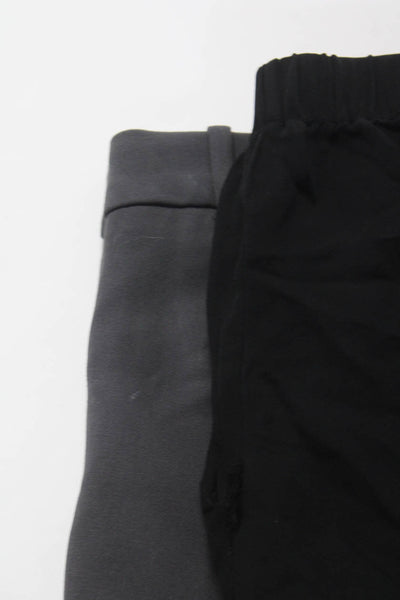 Theory J Crew Womens Black Silk Drawstring Cuff Ankle Pants Size M 6 Lot 2