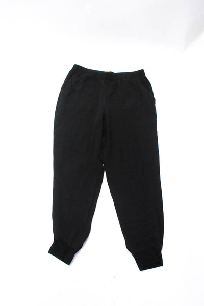 Theory J Crew Womens Black Silk Drawstring Cuff Ankle Pants Size M 6 Lot 2