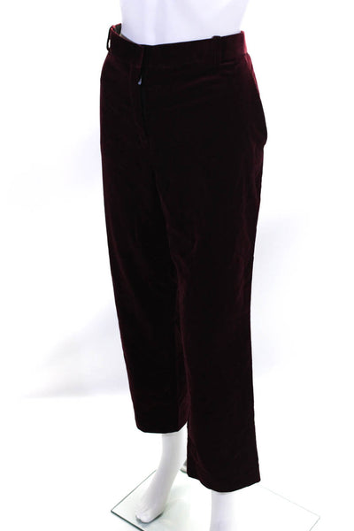 Barneys New York Women's Flat Front Straight Leg Dress Pant Red  Size10