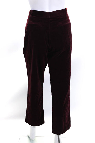 Barneys New York Women's Flat Front Straight Leg Dress Pant Red  Size10