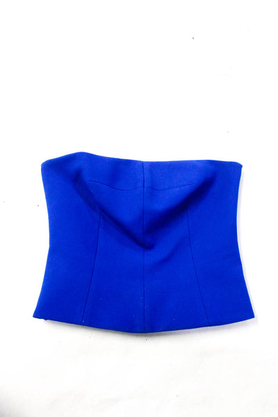 Zara Womens Strapless Tube Top Blouse Black Blue Size XS Small Lot 2
