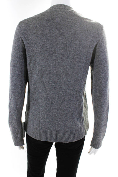 Zadig & Voltaire Womens Crew Neck Skull Sweater Gray Brown Wool Size Small