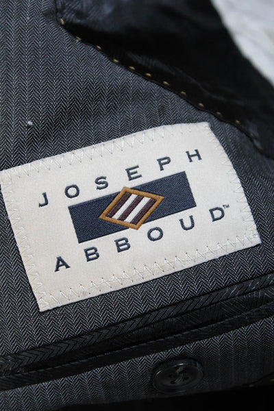Joseph Abboud Men's Pinstripe Two Button Blazer Jacket Gray Size 44