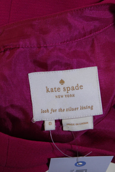 Kate Spade New York Women's Half Sleeve Knee Length Shift Dress Pink Size 0