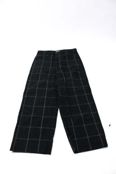 Madewell Womens Check Wide Leg Pants Skinny Jeans size 26P 27 Lot 2