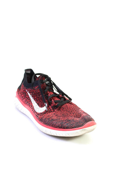 Nike Men's Lace Up Fly Knit Running Sneakers Red Size 11
