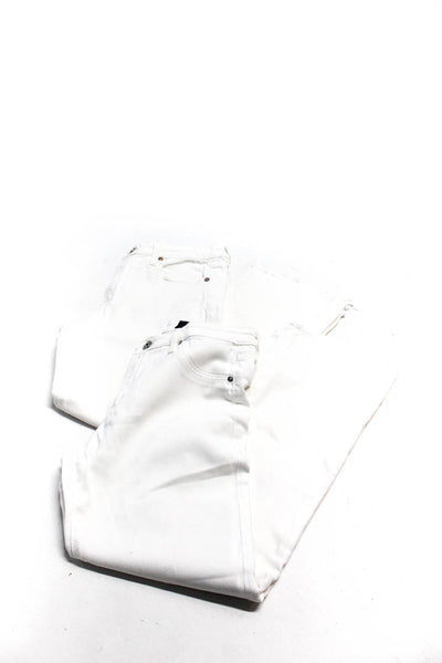 AG Adriano Goldschmied Trave Women's High Rise Jeans White Size 28 Lot 2