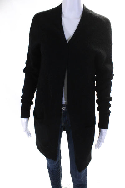 Wilfred Free Women's Open Front Long Sleeve Duster Cardigan Black Size XS