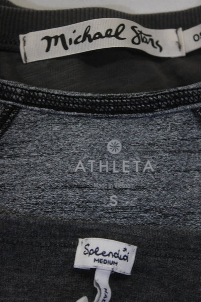 Athleta Women's Round Neck Long Sleeves Athletic Top Gray Size S Lot 3