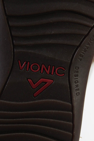 Vince Womens Flower Leather Platform Espadrille Flip Flops Tan White Size 6