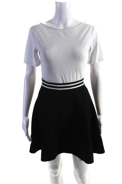 Sandro Women's A-line Knee Length Skater Skirt Black Size 1