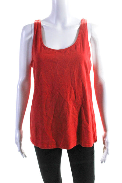 Eileen Fisher Womens Round Neck Sleeveless Pullover Tank Top Red Size L