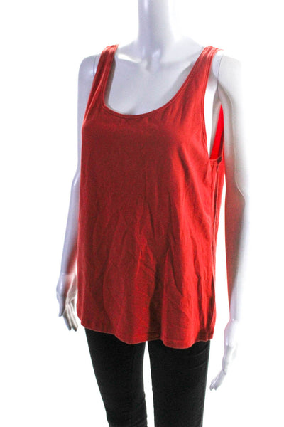 Eileen Fisher Womens Round Neck Sleeveless Pullover Tank Top Red Size L