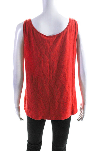 Eileen Fisher Womens Round Neck Sleeveless Pullover Tank Top Red Size L