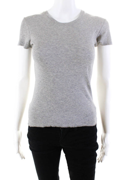 Double RL Ralph Lauren Womens Short Sleeves Tee Shirt Gray Cotton Size Small