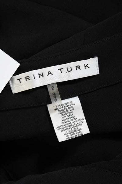 Trina Turk Black Womens Side Zip High Rise Short Shorts Black Size 2