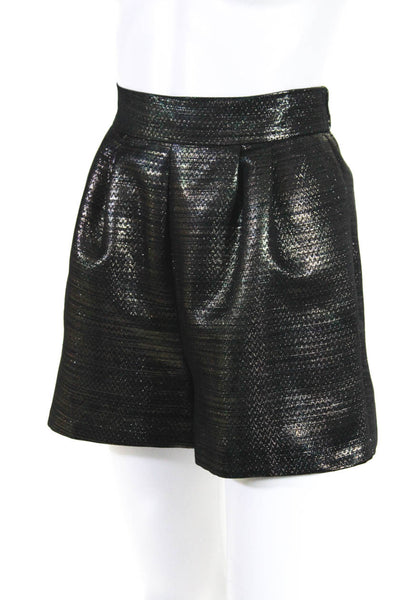 Hutch Women's Zip Closure Metallic Pleated Front Dress Short Size 0