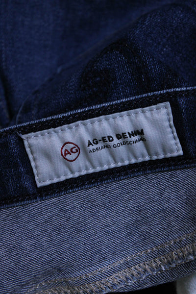 AG Adriano Goldschmied Womens Blue Medium Wash Cigarette Leg Jeans Size 27R