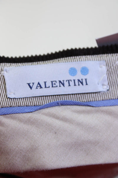 Valentini Men's Corduroy Straight Leg Trouser Pants Brown Size 58