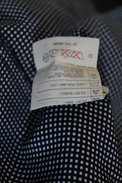 Giorgio Armani Le Collezioni Womens Stripe Collared Pullover Dress Black Size 14