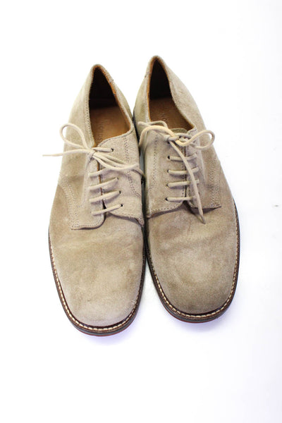 Nordstrom Mens Suede Lace Up Oxfords Loafers Beige Size 7M