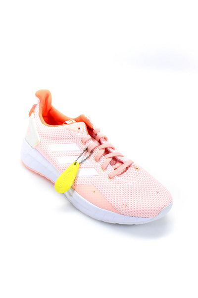 Adidas Womens Questar Ride Mesh Textured Striped Lace-Up Sneakers Pink Size 8.5