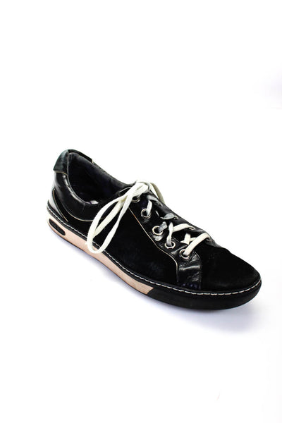 G Series Womens Leather Suede Lace Up Low Top Sneakers Black Size 9AA