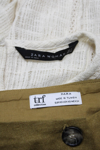 Zara Woman TRF Collection Zara Top Blouse Dress White Size S XS Lot 2