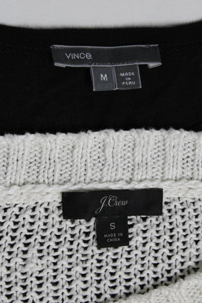 Vince J Crew Womens Loose Knit Sweater 3/4 Sleeve Tee Shirt Small Medium Lot 2