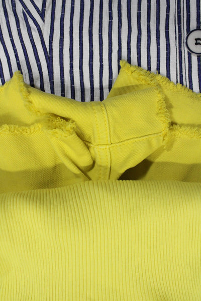 Theory 7 For All Mankind Womens Tank Top Shorts Yellow Size P/TP 26 2 Lot 3