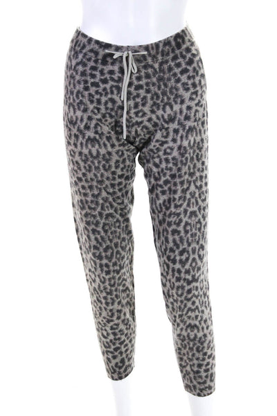 Equipment Femme Womens Animal Print Drawstring Jogger Sweatpants Gray Size S