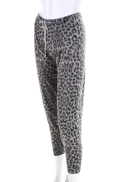 Equipment Femme Womens Animal Print Drawstring Jogger Sweatpants Gray Size S