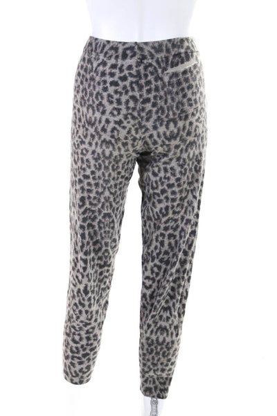 Equipment Femme Womens Animal Print Drawstring Jogger Sweatpants Gray Size S