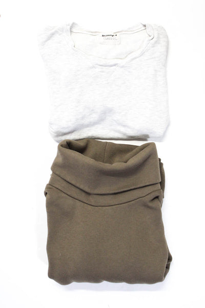 Zara Monrow Womens Cotton Pullover Turtleneck Sweatshirts Brown Size M L Lot 2