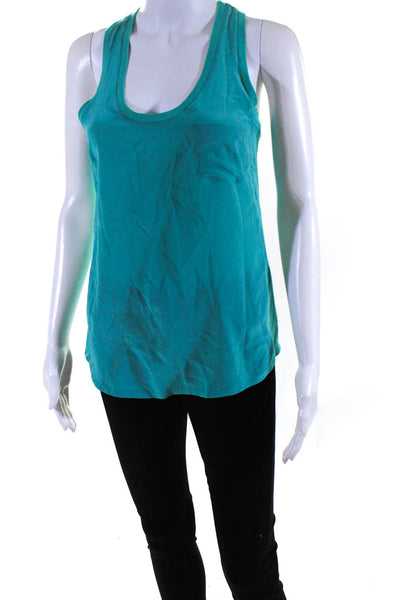 Joie Womens Silk Scoop Neck Sleeveless Pullover Tank Top Blouse Blue Size XS