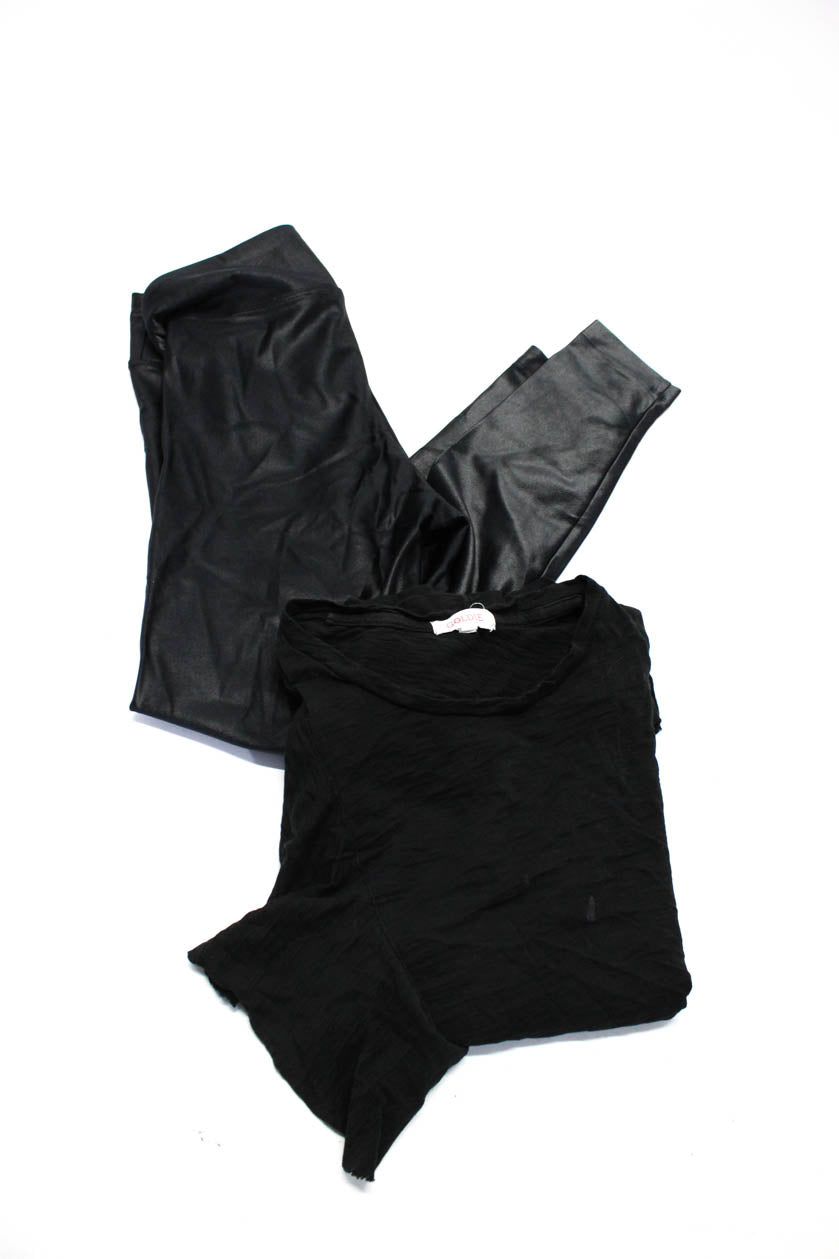 Goldie Koral Womens Ruffled Tee Shirt Leggings Black Size Medium Lot 2 -  Shop Linda's Stuff