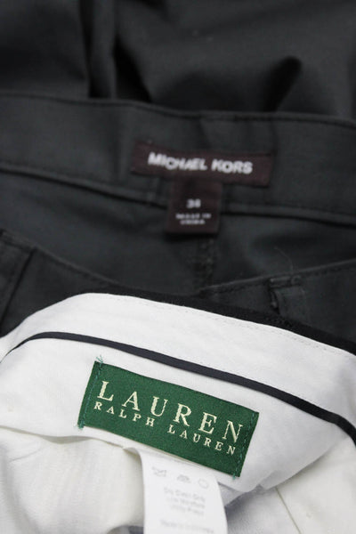Lauren Ralph Lauren Michael Kors Mens Wool Pleated Pants Black Size 36 34 Lot 2