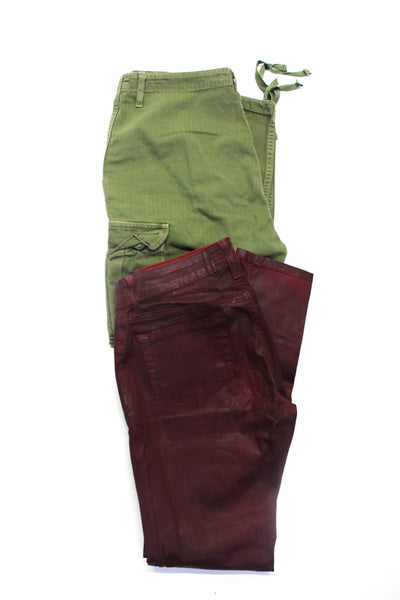 Grlfrnd Davis Kahn Women's Straight Leg Cargo Pants Green Size 29 27, Lot 2