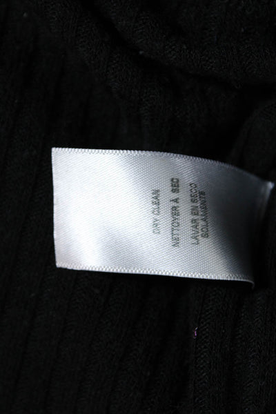 Splendid Women's Full Zip Long Sleeves Sweater Black Stripe Size XS
