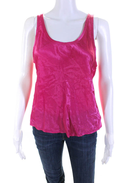 Nation LTD Womens Sleeveless Scoop Neck Blouse Pink Size M