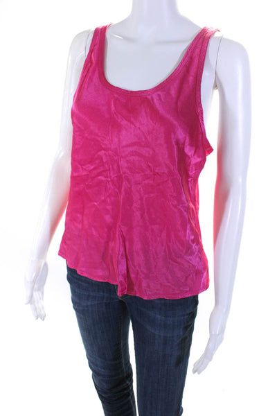 Nation LTD Womens Sleeveless Scoop Neck Blouse Pink Size M