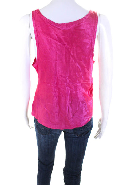 Nation LTD Womens Sleeveless Scoop Neck Blouse Pink Size M